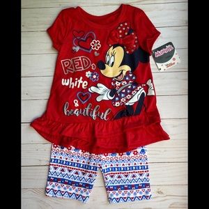 Minnie Mouse 4th of July outfit Size 3T